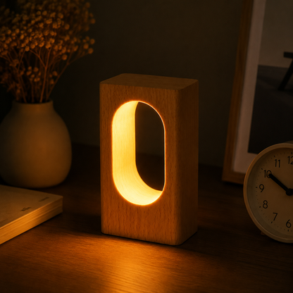 LED Wood Desk Lamp