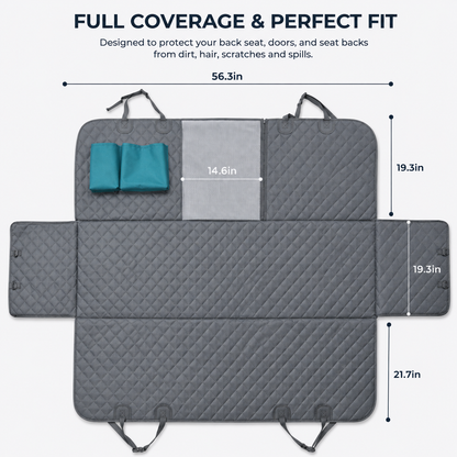 Waterproof Dog Car Seat Cover Nonslip Mesh View Window Back Seat Mat Hammock Cushion Protector With Zipper And Pockets