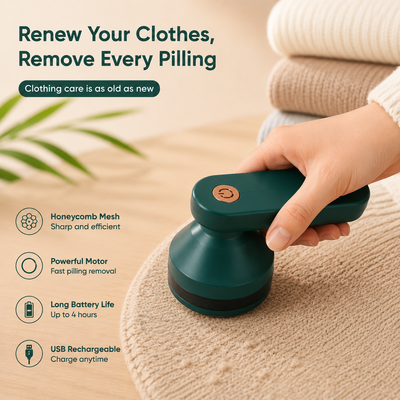 Convenient rechargeable clothes pilling and shaving machine