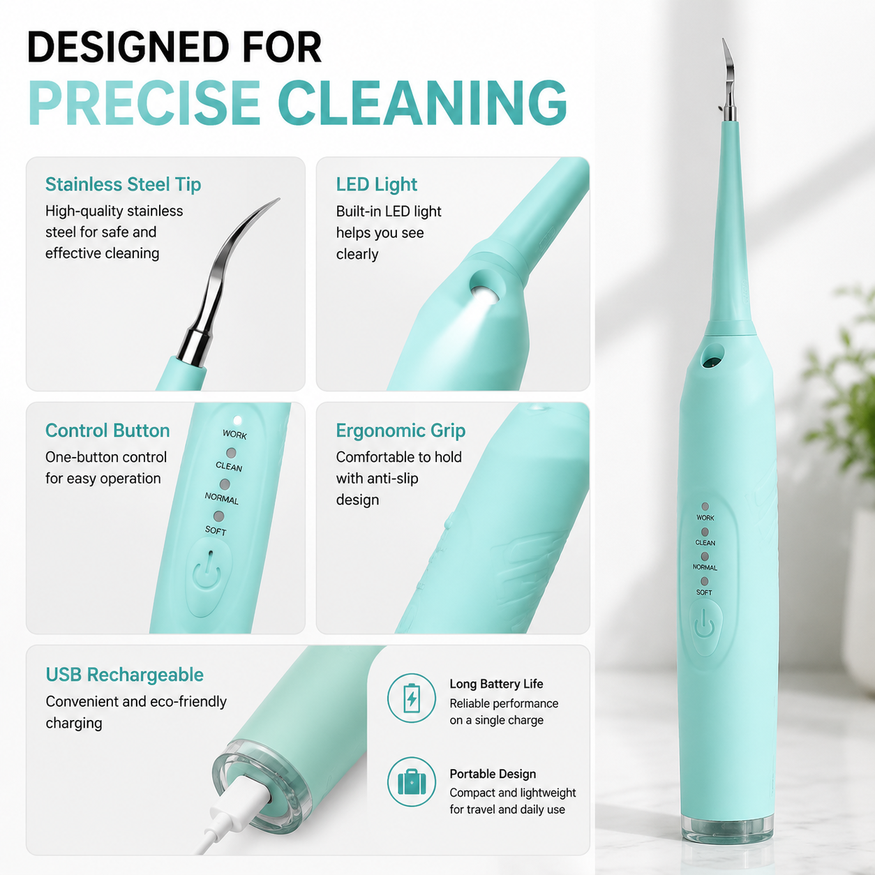 UltraClean Pro — Electric Tartar & Stain Remover