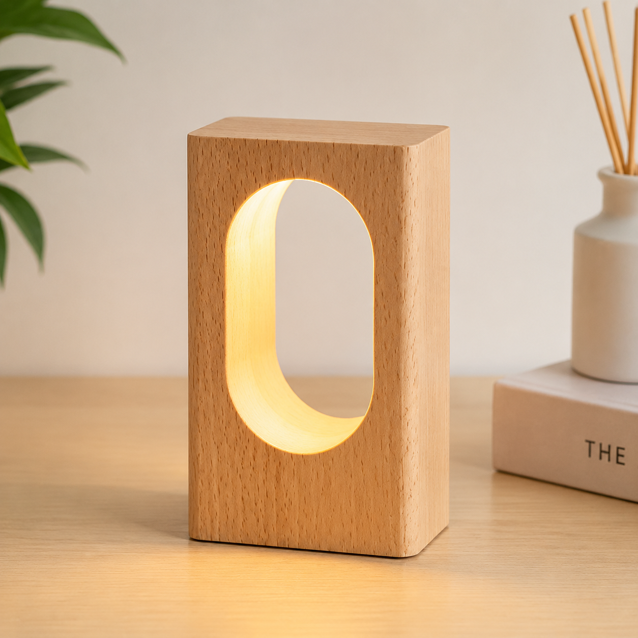 LED Wood Desk Lamp