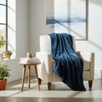 Sherpa Throw — Tibetan Blue
