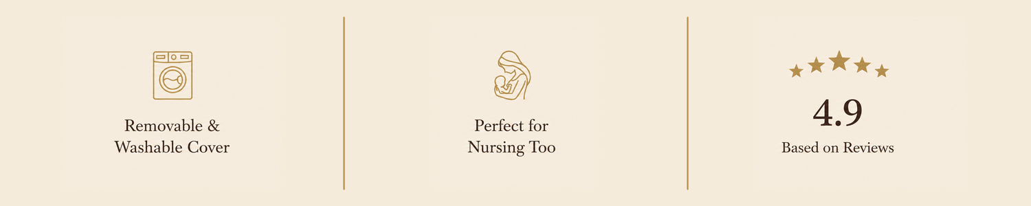 Removable washable cover, perfect for nursing, 4.9 based on reviews